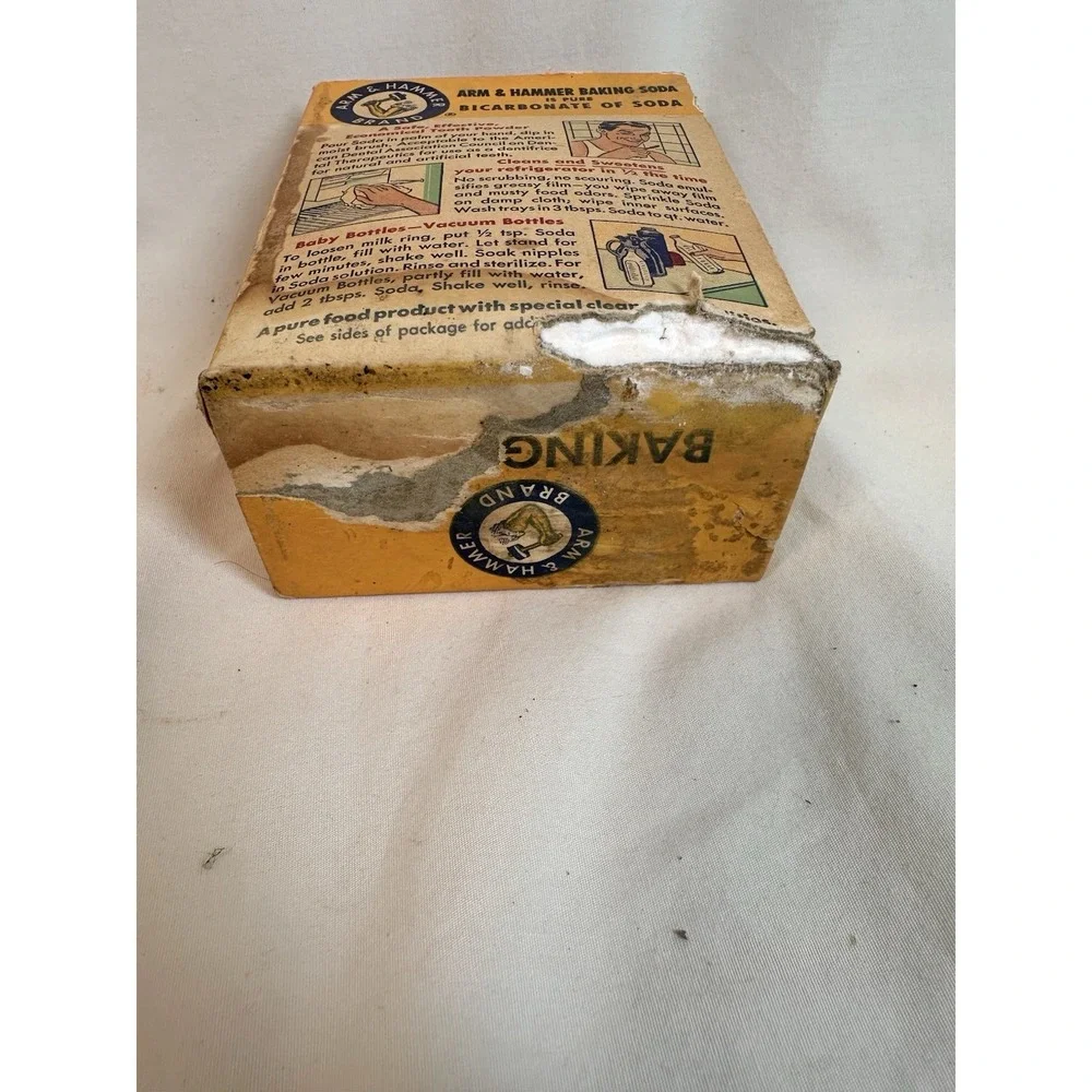 Vintage Arm & Hammer Church & Co Baking Soda Box 1 lb‎ 1950s Advertising